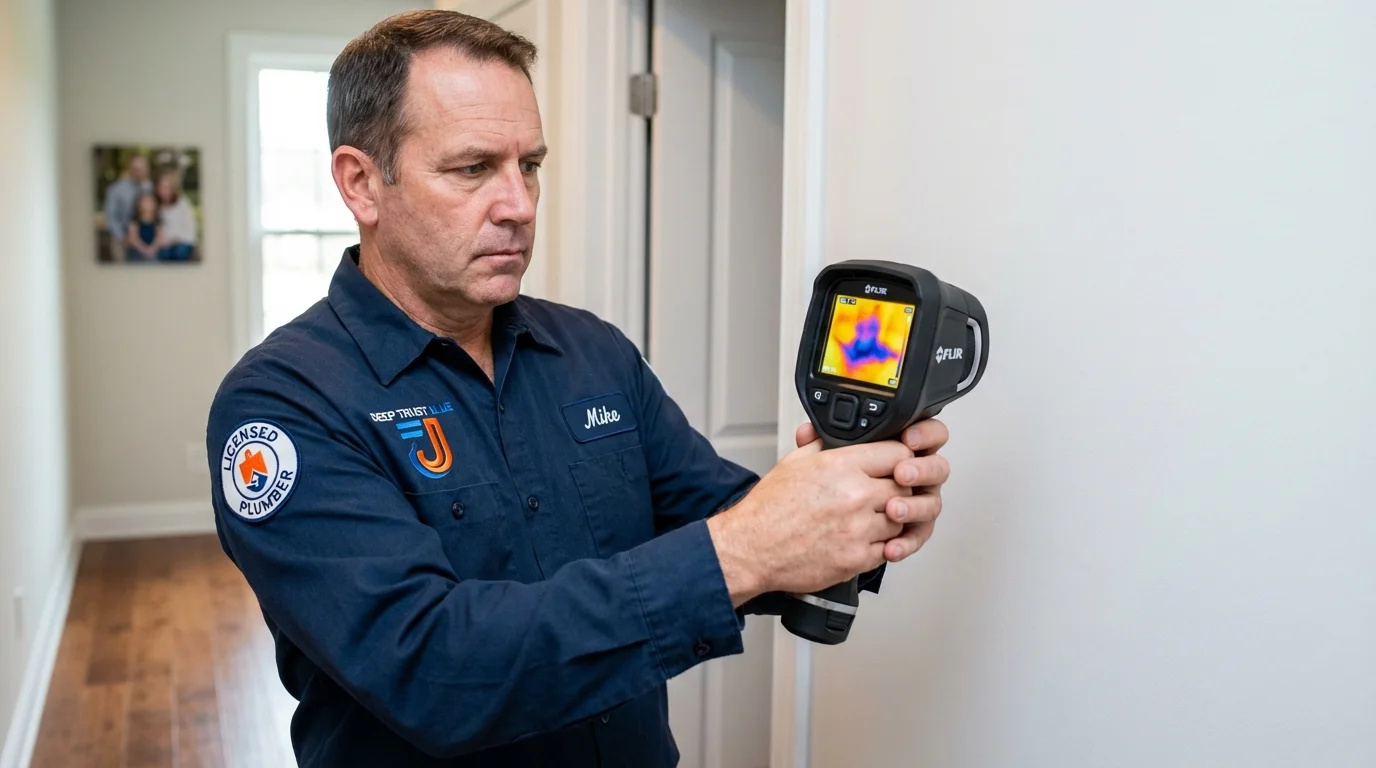 Thermal imaging leak detection by Johns Plumbing LLC in Wayland